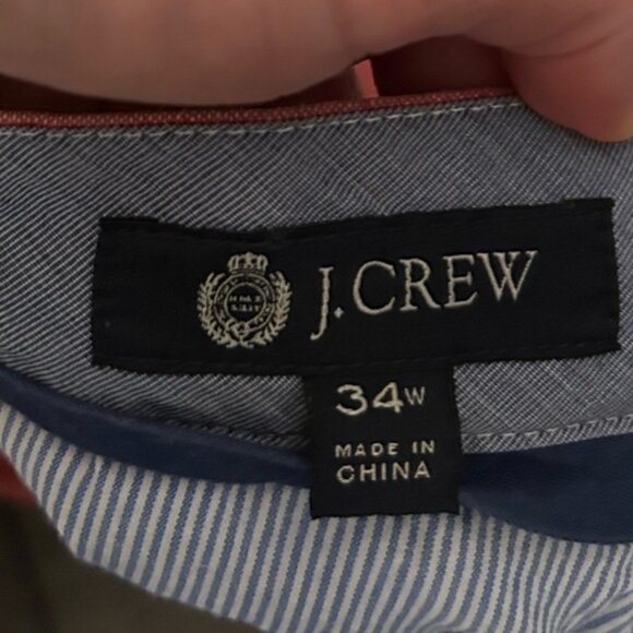 J Crew Men's Gramercy Shorts cotton linen 10" Red Size 34 Casual Summer Basic - Picture 11 of 12